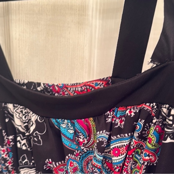 Speechless Black and Pink Paisley Silky Dress - Picture 6 of 6